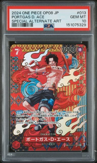 Portgas D. Ace OP02-013 Two Legends PSA 10 Japonais