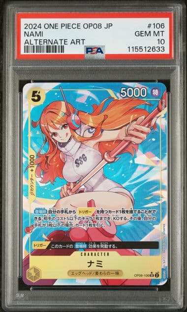 Nami OP08-106 Two Legends PSA 10 Japonais