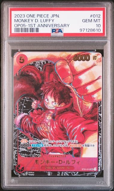 Monkey D. Luffy ST01-012 1st Anniversary OP05 PSA 10 Japonais
